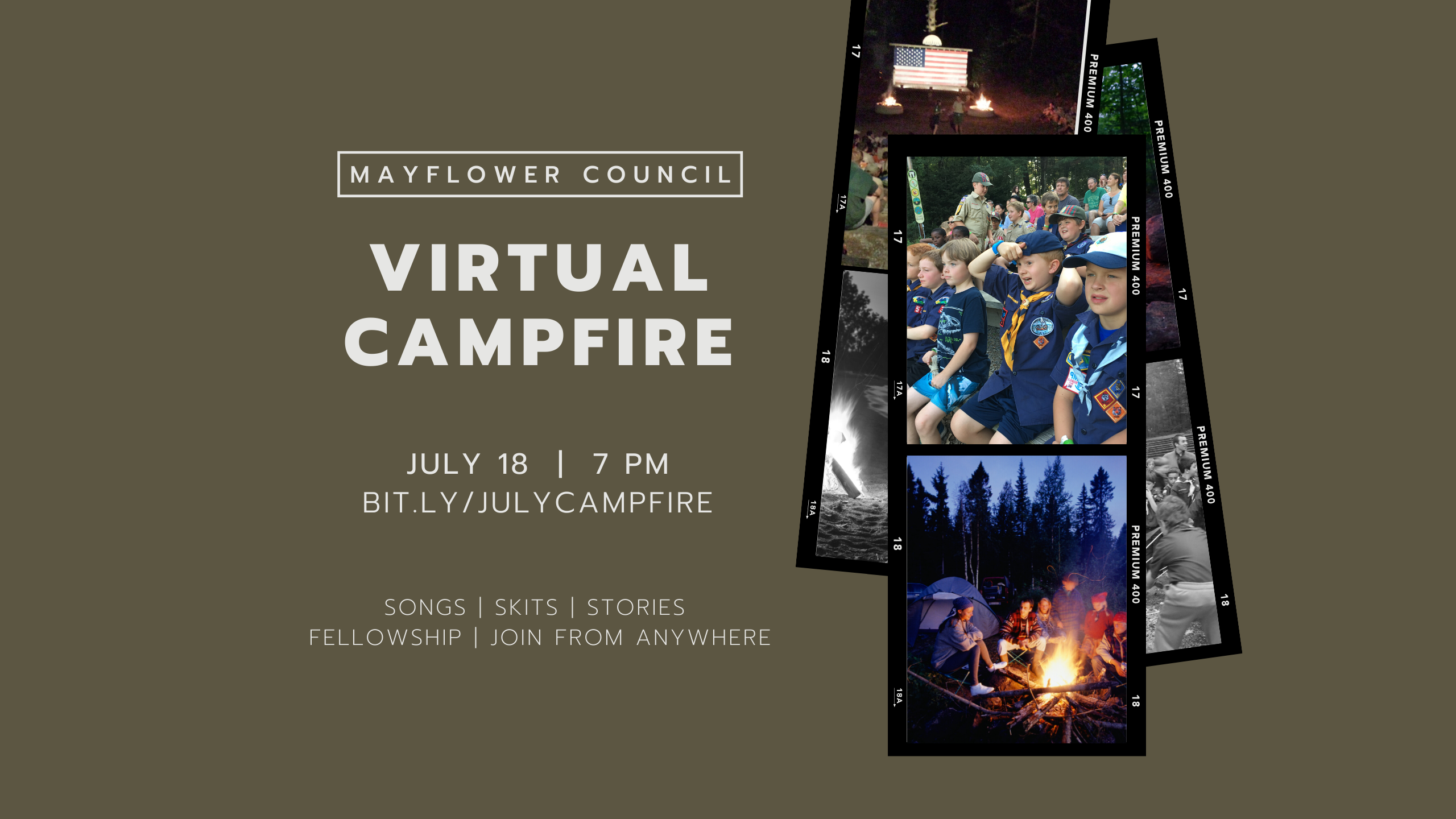 Scouting From Home Campfire July Mayflower Council BSA