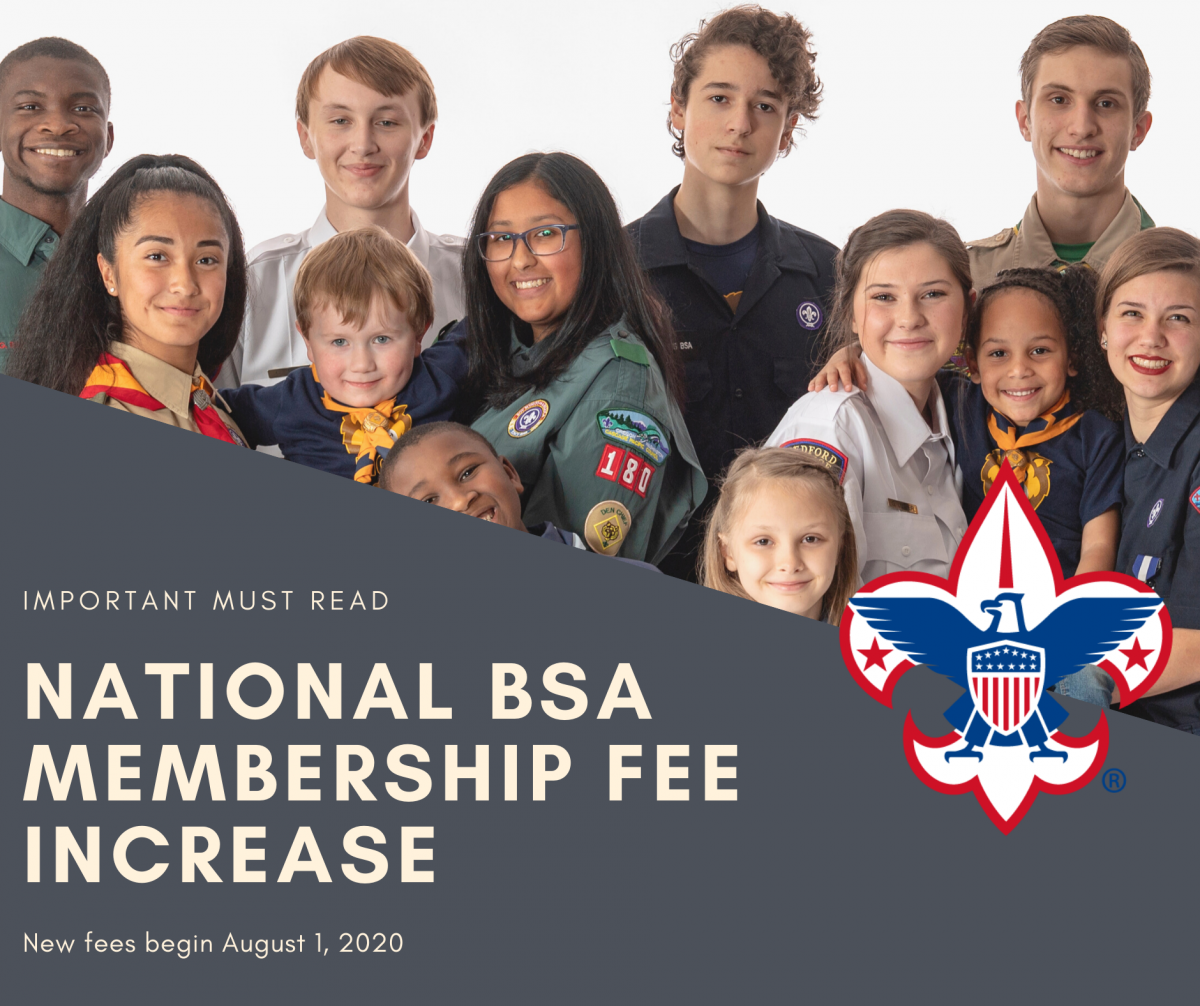 National BSA Member Fee Increase Mayflower Council BSA