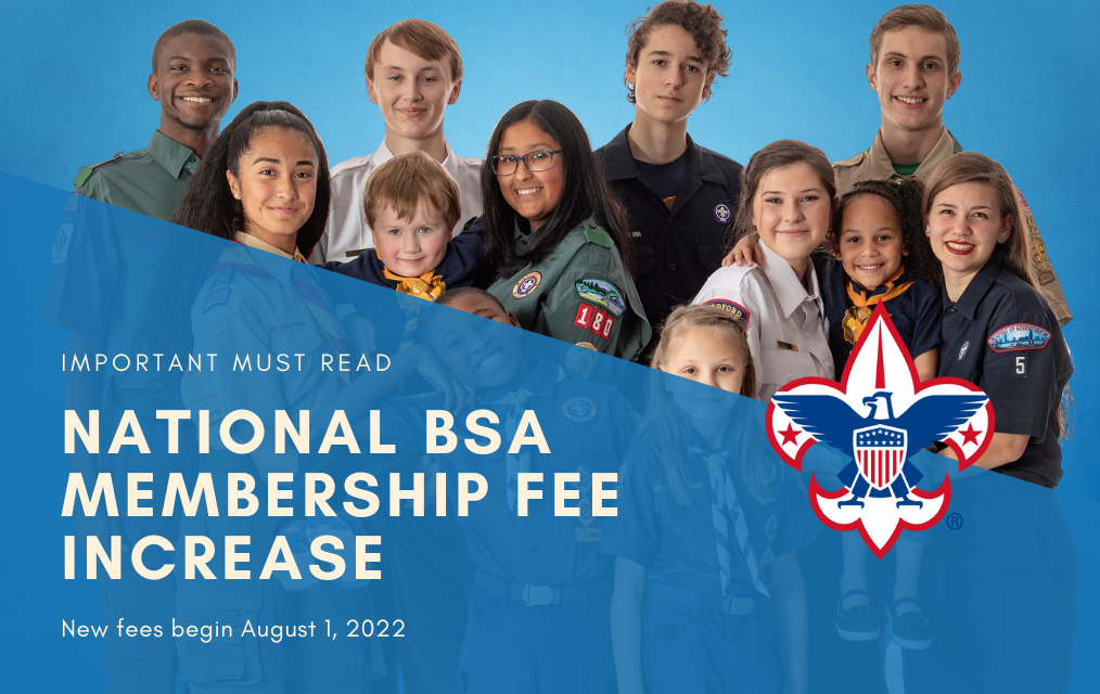 National BSA Member Fee Increase 2022 Mayflower Council BSA