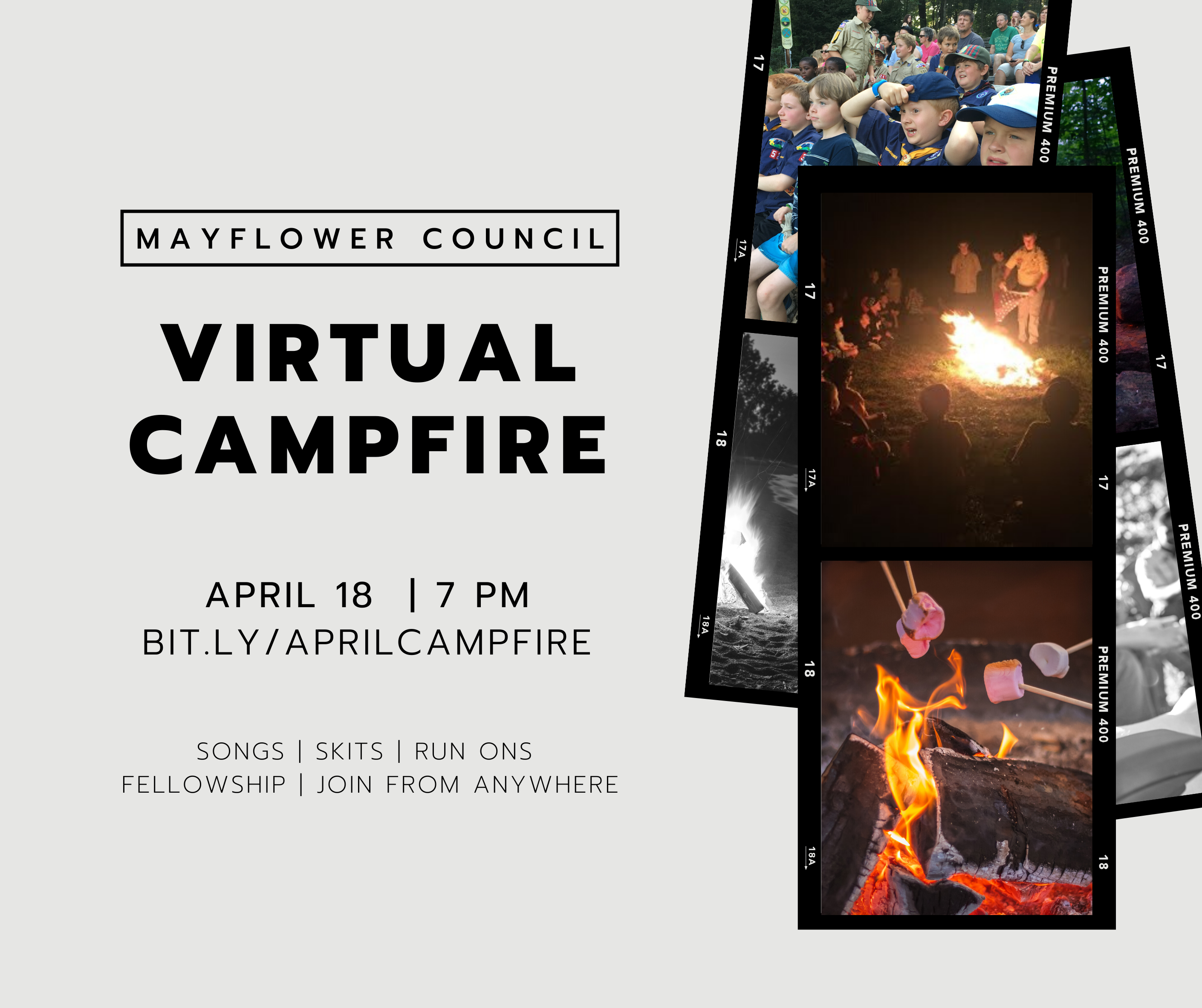 Scouting From Home Campfire Mayflower Council BSA